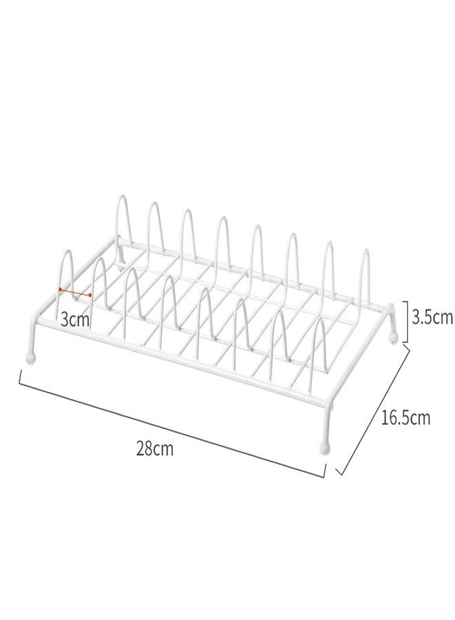 CHEOTIME Metal Dish Drying Rack, Vertical Dish Drainer Plates Holder Kitchen Cabinet Storage Rack Dish Plate Drying Rack Drainer Stand for Lids, Cups, Cutting Boards and Books - Image 2